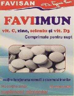 FAVIIMUN Vitamina C, Zinc, Seleniu si Vitamina D3, 20cps - Favisan