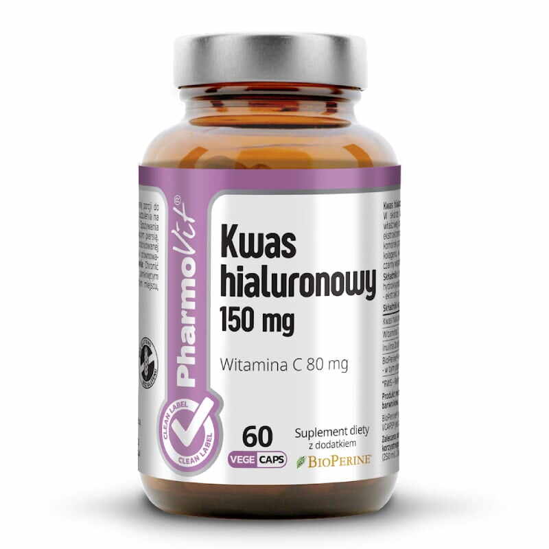 Acid hialuronic cu Vitamina C fara gluten 60 capsule 33.78 g Pharmovit