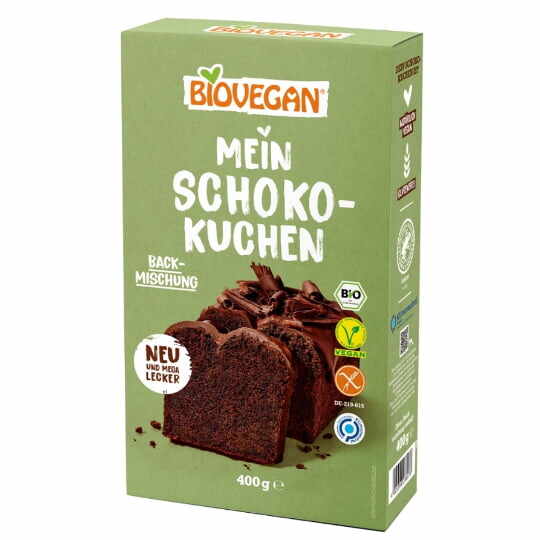 Amestec pentru prăjituri de ciocolată fără gluten Bio 400 g Biovegan