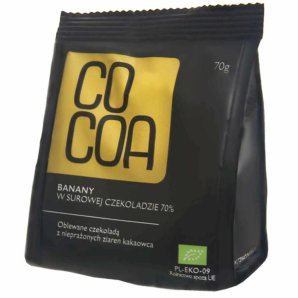 Banane acoperite cu ciocolată Bio 70 g Cocoa