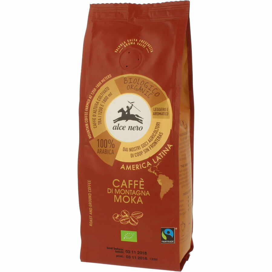 Cafea Arabica 100 % moară de munte echitabilă Bio 250 g Alce Nero