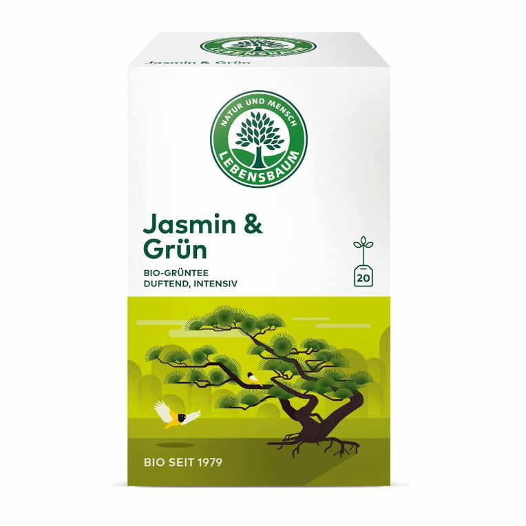 Ceai verde cu iasomie Bio (20 x 1,5 g) 30 g Lebensbaum