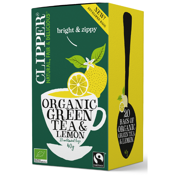 Ceai verde cu lămâie Bio Fair Trade (20 x 2 g) 40 g Clipper