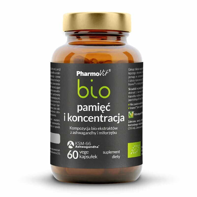 Pastile de memorie si concentrare supliment fara gluten Bio 60 buc. (33 G) Pharmovit