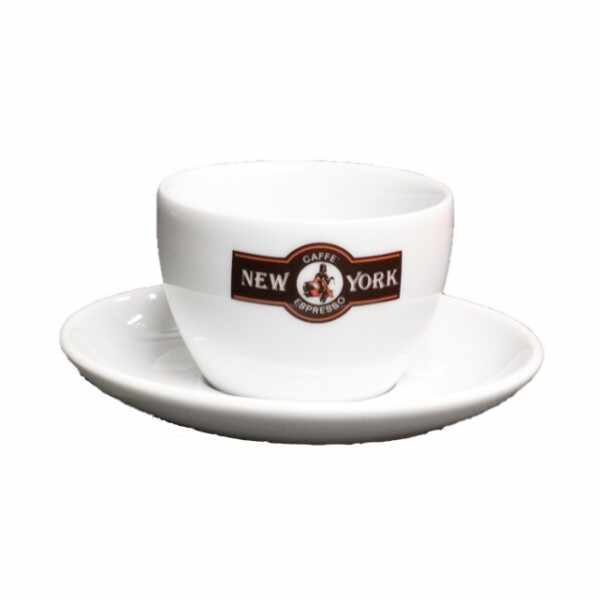 New York cesti ceramice espresso cu farfurii 6 buc