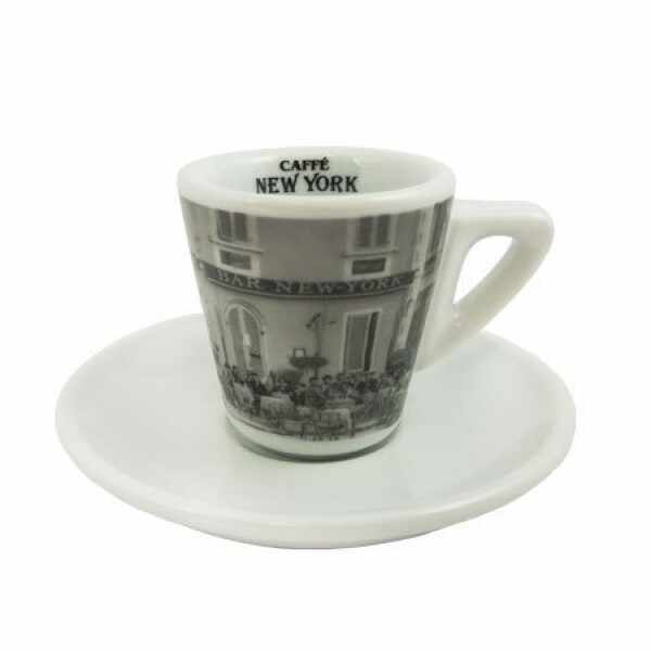 New York Tazzina Caffè cesti ceramice espresso cu farfurii 6 buc