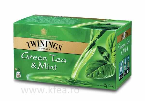 Twinings Green Mint ceai verde cu menta 25 plicuri