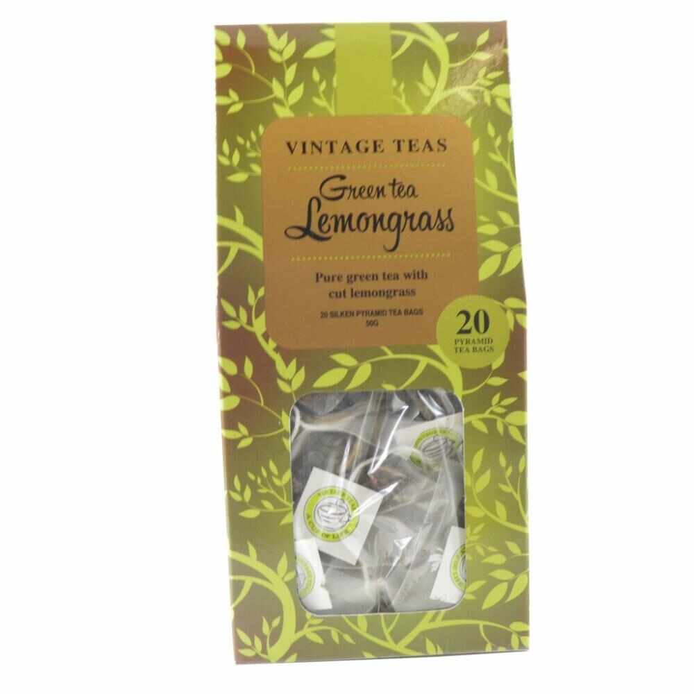 Vintage Teas ceai verde lemongrass 20 plicuri piramida