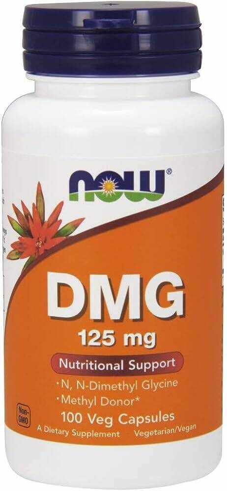 DMG (N-Dimethyl Glycine), 125mg, 100 capsule, Now Foods