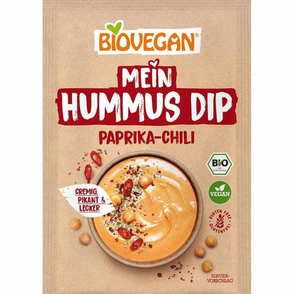 Mix pentru sos humus dip cu ardei si chili, fara gluten, eco-bio, 55 g, Biovegan