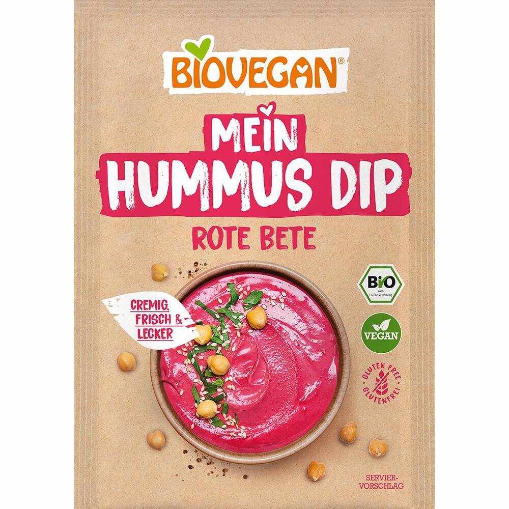 Mix pentru sos humus dip cu sfecla rosie, fara gluten, 55 g, Biovegan