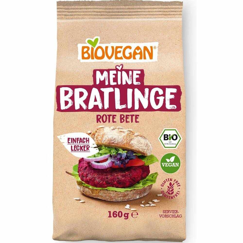 Mix vegan pentru burger cu sfecla rosie, fara gluten, eco-bio, 160 g, Biovegan