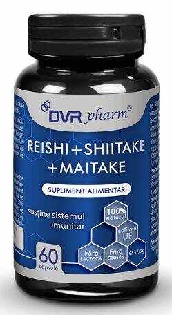 REISHI + SHIITAKE + MAITAKE 60 capsule - DVR Pharm