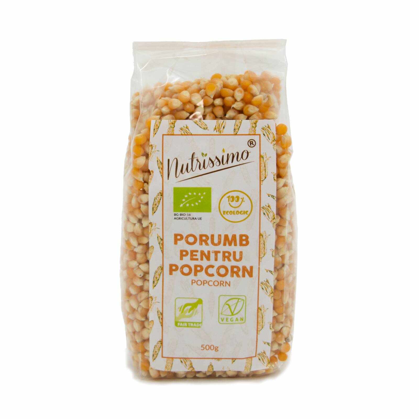 Porumb popcorn, eco-bio, 500 g, Nutrissimo