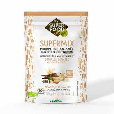 Supermix pentru micul dejun cu migdale, chia si vanilie, eco-bio, 350 g, Germline