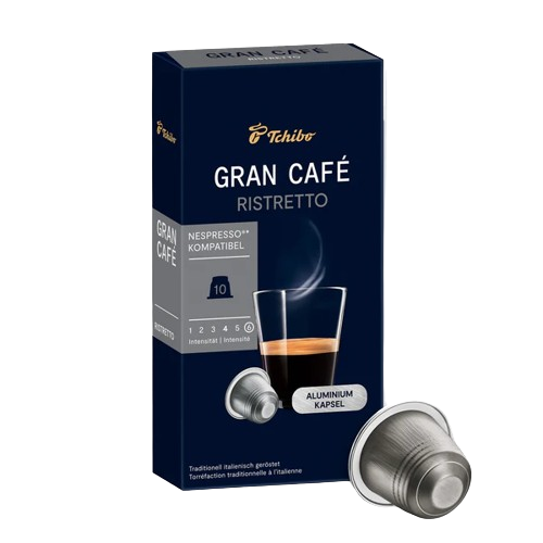 Tchibo Gran Cafe Ristretto 10 capsule aluminiu compatibile Nespresso