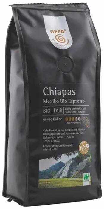 Cafea si fairtrade boabe Chiapas Mexico Espresso, 250g - Gepa