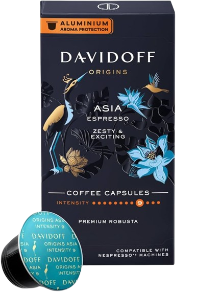 Davidoff Origins Asia 10 capsule cafea aluminiu compatibile Nespresso