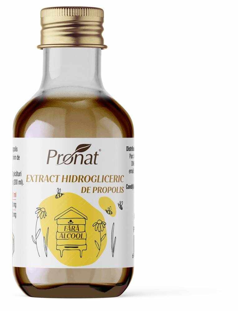 Extract hidrogliceric de propolis, 30 ml, Pronat