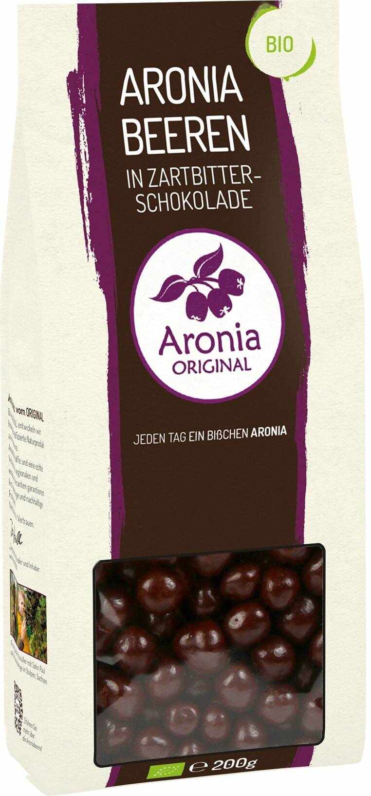 Fructe de aronia glazurate cu ciocolata, 200g - Aronia Original