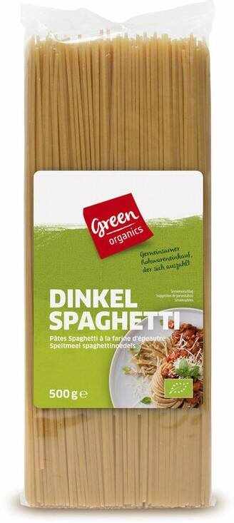Spaghetti din grau spelta, eco-bio, 500 g, Green Organics