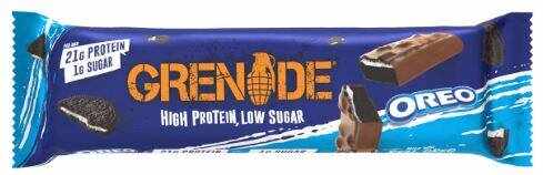 Baton Proteic Cu Aroma De Biscuiti Oreo, Grenade High Protein, Low Sugar 60G - GNC