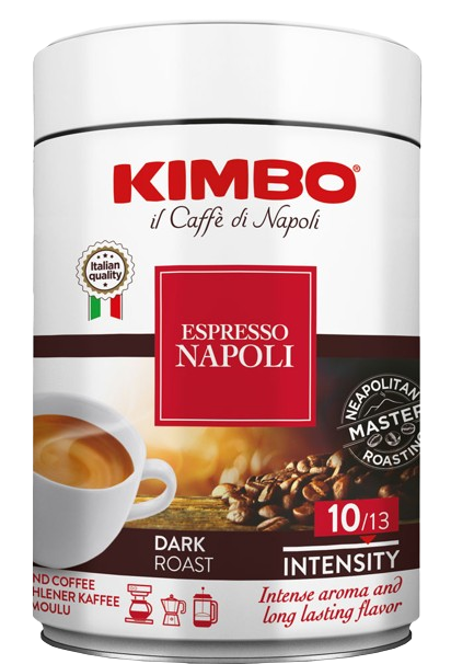 Kimbo Espresso Napoli 250g cafea macinata cutie metalica