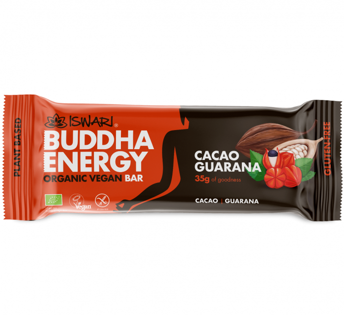 Baton energizant BIO Buddha cu guarana si cacao Iswari