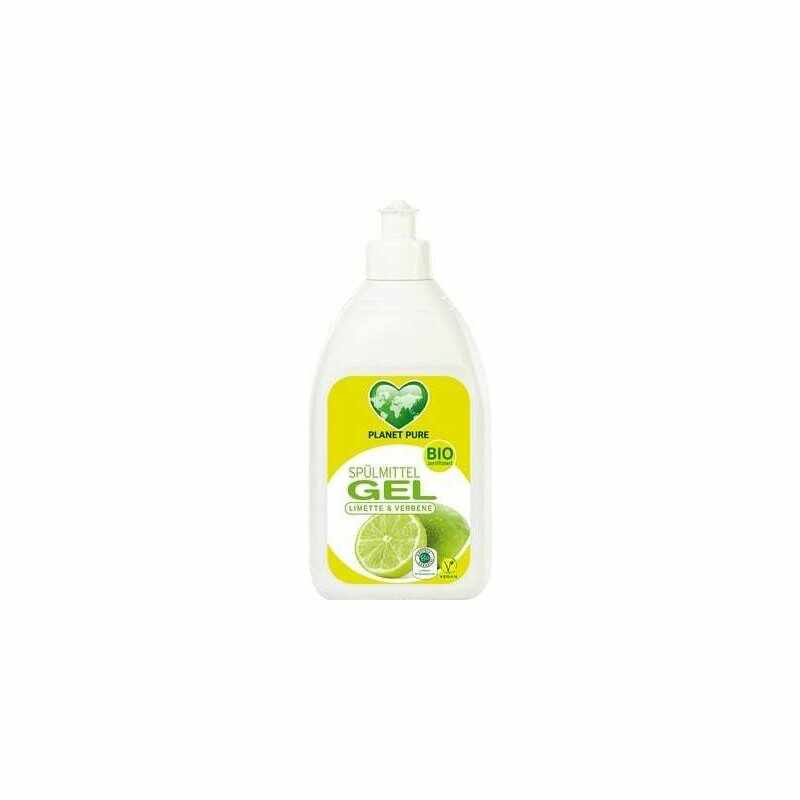 Detergent gel bio pentru vase cu lime si verbina 500ml Planet Pure