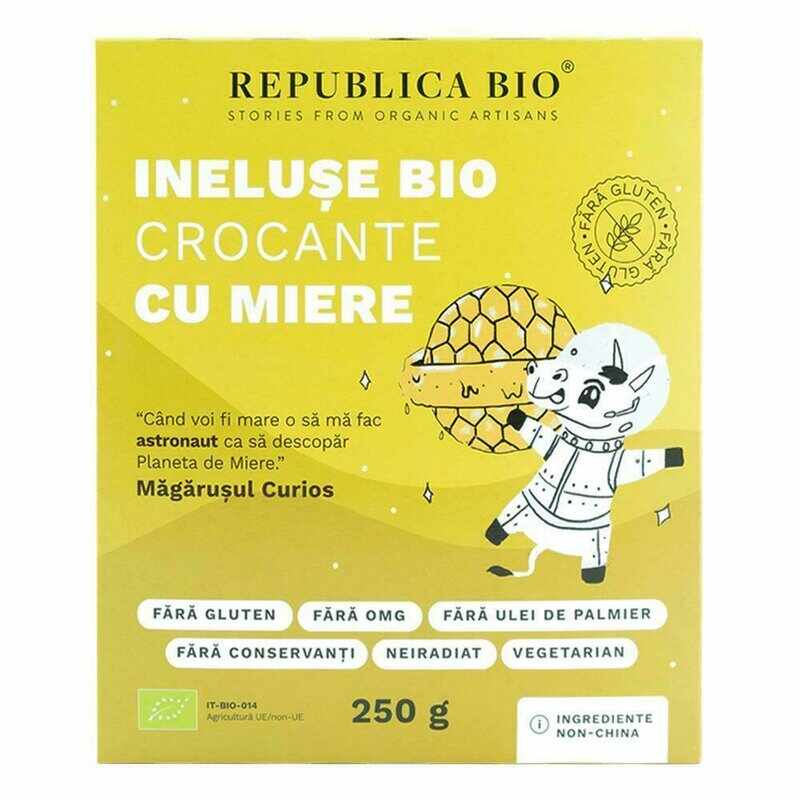 Ineluse Bio crocante cu miere FARA GLUTEN Republica BIO, bio, 250 g