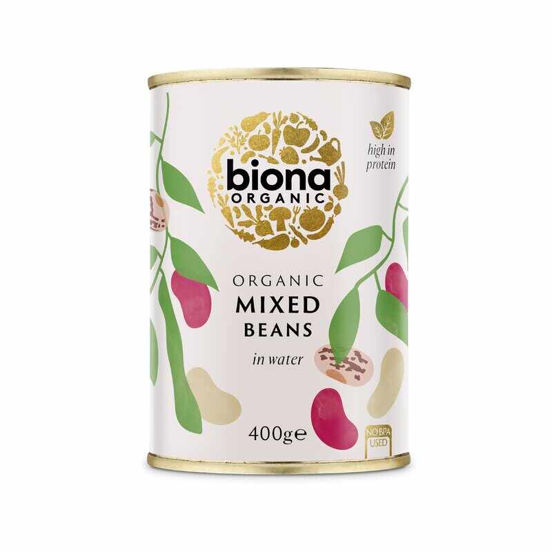 Mix din 3 tipuri de fasole boabe bio 400g Biona