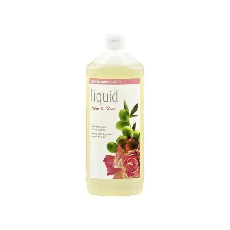 Sapun Lichid/Gel De Dus Bio Trandafir-Masline 1 L Sodasan