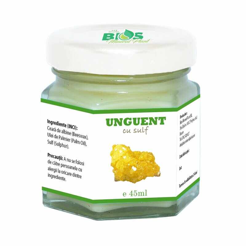 Unguent cu Sulf, 45 ml, Bios Mineral Plant