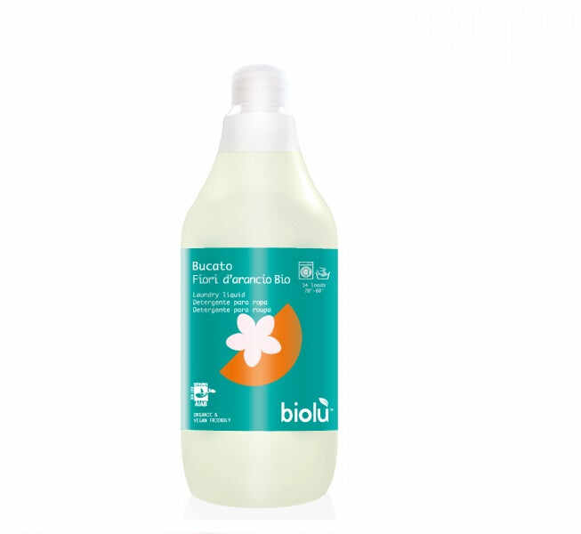 Detergent ecologic pt. Rufe albe si colorate portocale, 1l, biolu