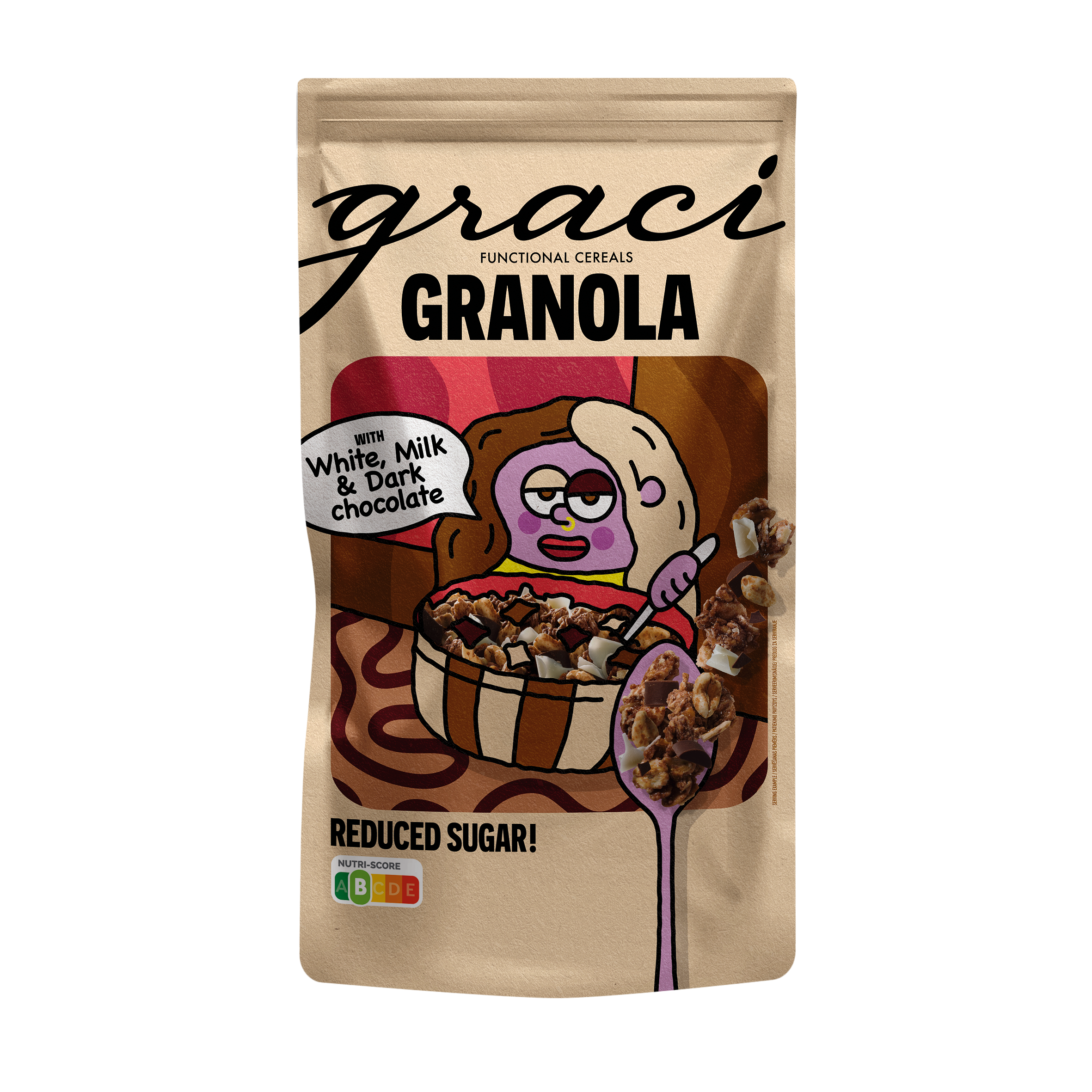 Granola TRIPLE CHOCOLATE, 250g, graci laboratories