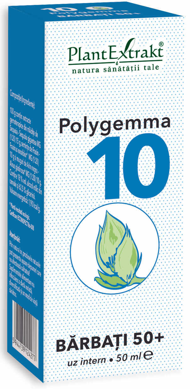 Polygemma 10, bărbati 50+, 50 ml, plantextrakt