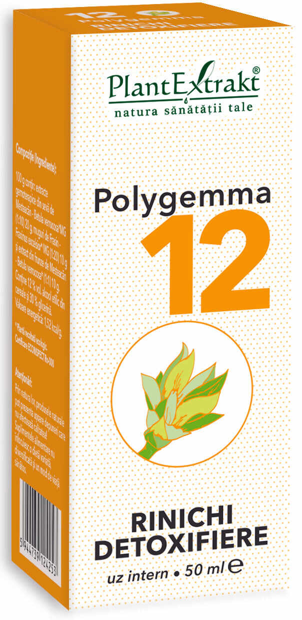 Polygemma 12, rinichi detoxifiere, 50 ml, plantextrakt